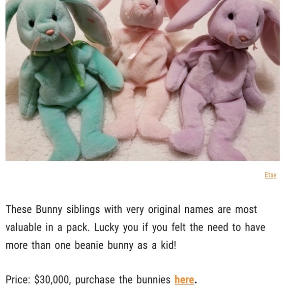 Rare 1996 Hippity Hoppity & Floppity Beanie Babies - Picture 7 of 8